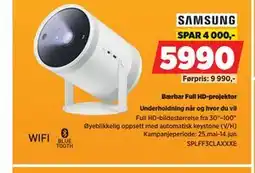 POWER Bærbar Full HD-projektor tilbud