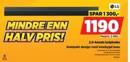 POWER 2.0-kanals lydplanke tilbud