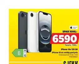 POWER iPhone 16e 128 GB tilbud