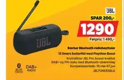 POWER Bærbar Bluetooth radiohøyttaler tilbud