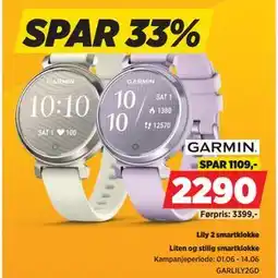POWER Garmin Lily 2 smartklokke tilbud