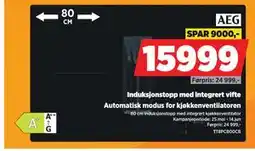 POWER Induksjonstopp med integrert vifte tilbud
