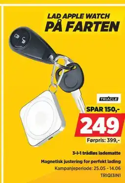 POWER 3-i-1 trådløs ladematte tilbud