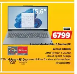 POWER Lenovo IdeaPad Slim 3 Bærbar PC tilbud