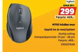 POWER M705 trådløs mus tilbud