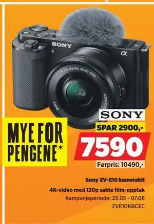 POWER Sony ZV-E10 kamerakit tilbud