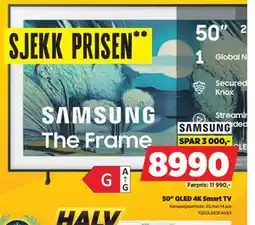 POWER SAMSUNG The Frame 50 QLED 4K Smart TV tilbud
