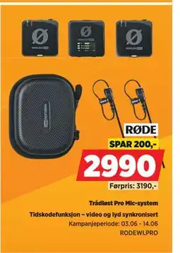 POWER Trådløst Pro Mic-system tilbud