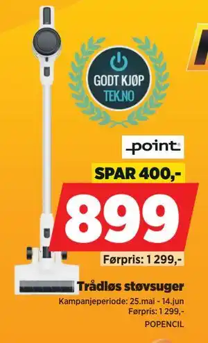 POWER Point Trådløs støvsuger tilbud