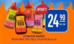 Rema 1000 UTVALGTE SAUSER tilbud