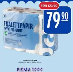 Rema 1000 TOALETTPAPIR 24PK tilbud