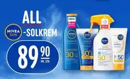 Rema 1000 ALL NIVEA SUN -SOLKREM tilbud