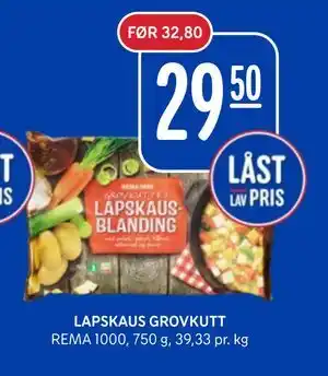 Rema 1000 LAPSKAUS GROVKUTT tilbud