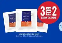 Rema 1000 RØKT/GRAVET LAKS & ØRRET tilbud