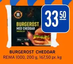 Rema 1000 BURGEROST CHEDDAR tilbud