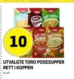 Bunnpris UTVALGTE TORO POSESUPPER RETT I KOPPEN tilbud