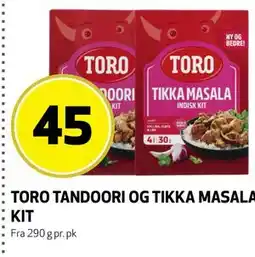 Bunnpris TORO TANDOORI OG TIKKA MASALA KIT tilbud
