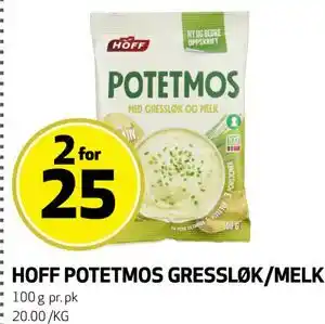 Bunnpris HOFF POTETMOS GRESSLØK/MELK tilbud