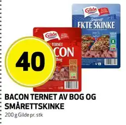 Bunnpris BACON TERNET AV BOG OG SMÅRETTSKINKE tilbud