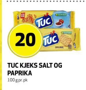 Bunnpris TUC KJEKS SALT OG PAPRIKA tilbud