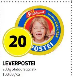Bunnpris LEVERPOSTEI tilbud