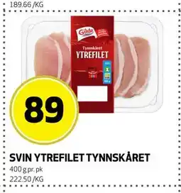 Bunnpris SVIN YTREFILET TYNNSKÅRET tilbud