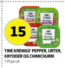 Bunnpris TINE KREMGO' PEPPER, URTER, KRYDDER OG CHIMICHURRI tilbud