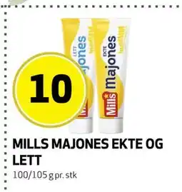 Bunnpris MILLS MAJONES EKTE OG LETT tilbud