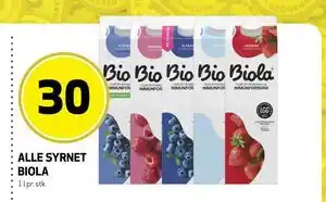 Bunnpris ALLE SYRNET BIOLA tilbud