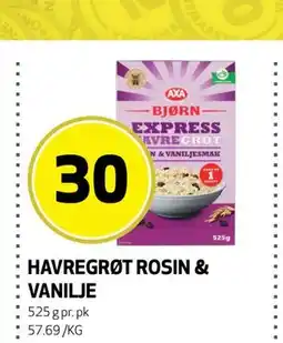 Bunnpris HAVREGRØT ROSIN & VANILJE tilbud