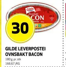 Bunnpris GILDE LEVERPOSTEI OVNSBAKT BACON tilbud