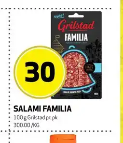 Bunnpris SALAMI FAMILIA tilbud
