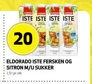 Bunnpris ELDORADO ISTE FERSKEN OG SITRON M/U SUKKER tilbud