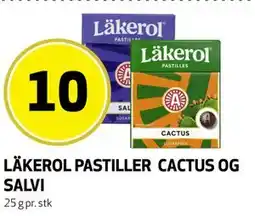 Bunnpris LÄKEROL PASTILLER CACTUS OG SALVI tilbud