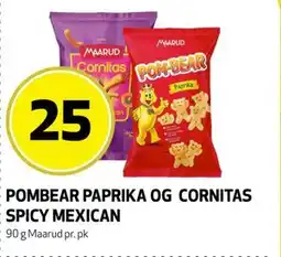 Bunnpris POMBEAR PAPRIKA OG CORNITAS SPICY MEXICAN tilbud