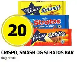 Bunnpris CRISPO, SMASH OG STRATOS BAR tilbud