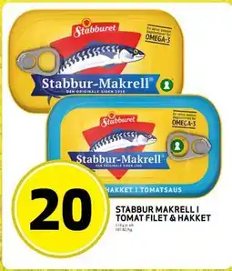 Bunnpris STABBUR MAKRELL I TOMAT FILET & HAKKET tilbud