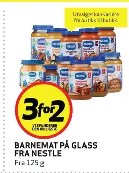 Bunnpris BARNEMAT PÅ GLASS FRA NESTLE tilbud