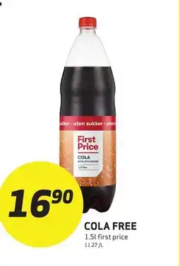 Bunnpris COLA FREE tilbud