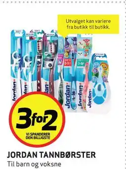 Bunnpris JORDANTANNBØRSTER tilbud