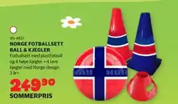 Lekia NORGE FOTBALLSETT BALL & KJEGLER tilbud