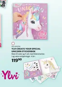 Lekia YLVI CREATE YOUR SPECIAL UNICORN STICKERBOK tilbud