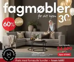 Fagmøbler Basic hjørnesofa tilbud