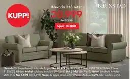 Fagmøbler Nevada 2+3 seter tilbud