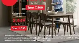 Fagmøbler Linden spisestol smoked tilbud