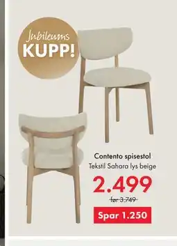 Fagmøbler Contento spisestol tilbud