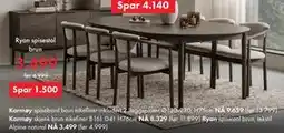 Fagmøbler Ryan spisestol brun tilbud