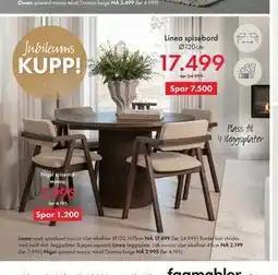 Fagmøbler Linea spisebord tilbud