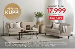 Fagmøbler Astoria 2+3 seter tilbud