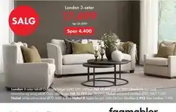 Fagmøbler London 3-seter tilbud